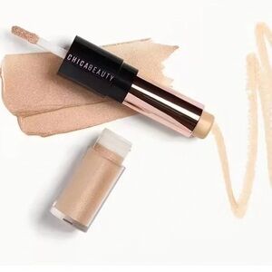 Chica Beauty Highlighter Duo in Champagne Glow Liquid Highlight Stick Highlight